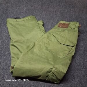 * Ride Snowboard Pants Size Medium Green Adjustable Waist Winter Outdoor Sports